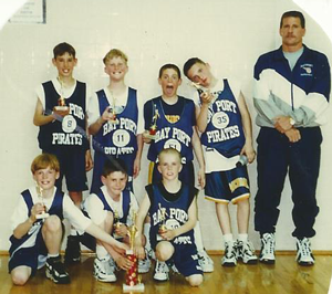 John coaching basketball
